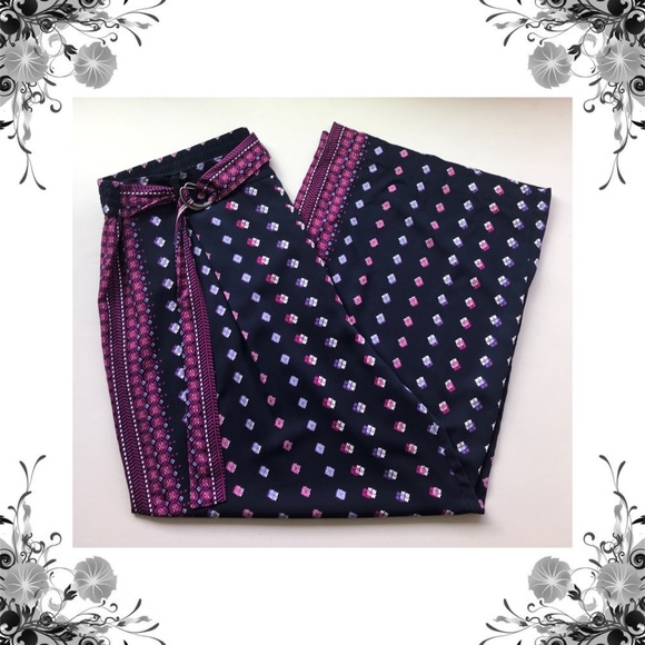 Jessica Simpson Pants - {Jessica Simpson} Printed Belted Palazzo Pants